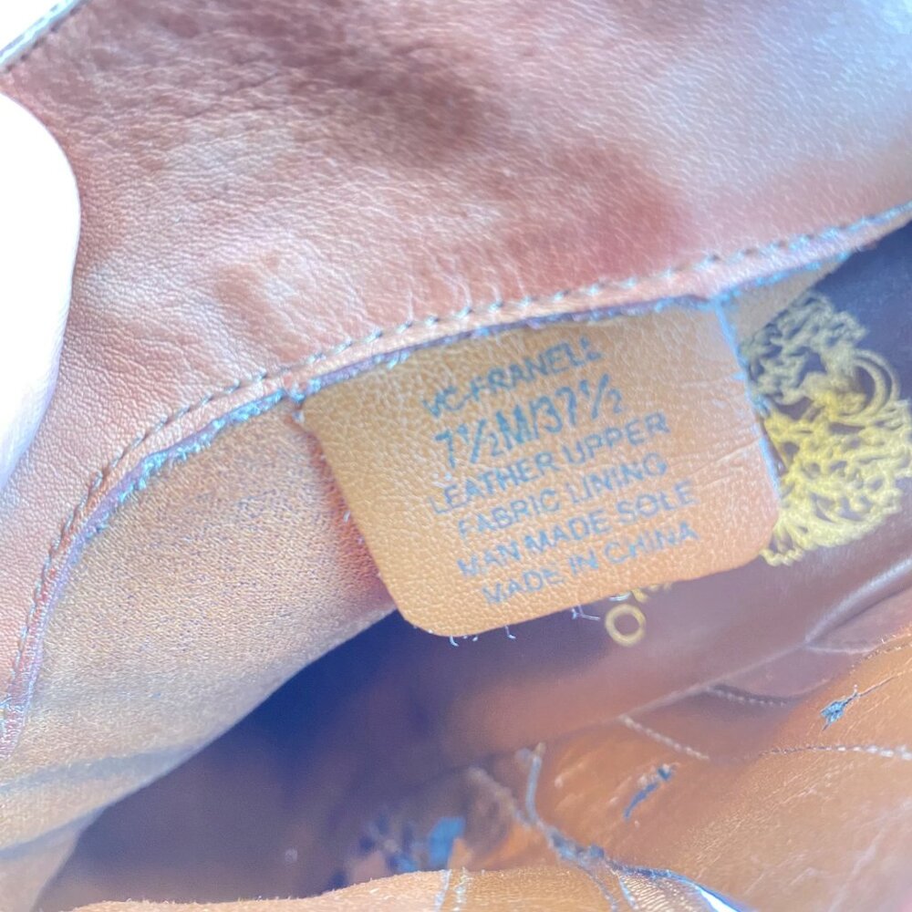 Vince Camuto Womens  Size 7.5  Ankle Booties Tan Leather  3" Block Heel - Picture 8 of 10
